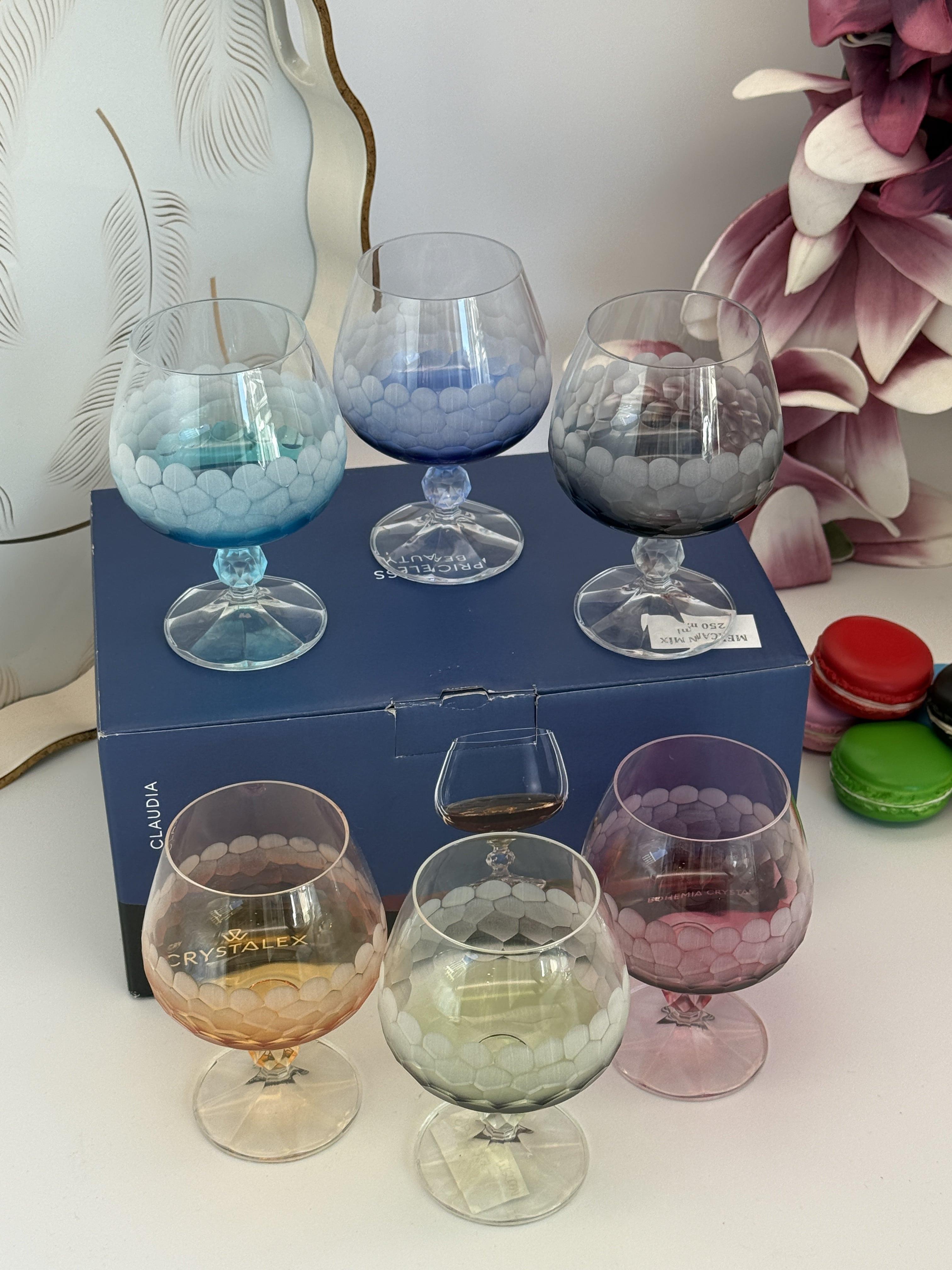 Mercan Mix Kahve Yanı Kristal Su Kadehi-250ml