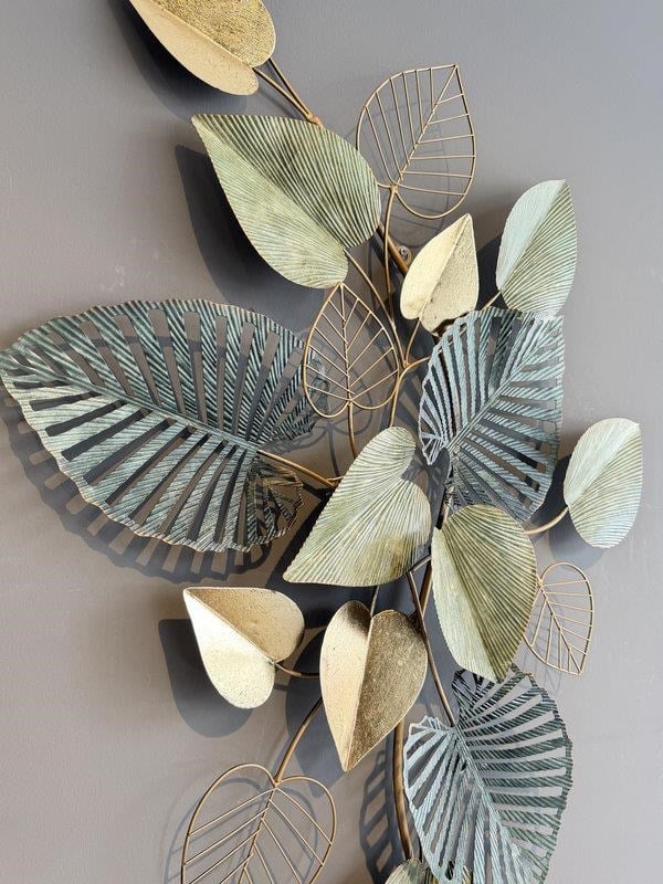 Metal Duvar Panosu 133x69cm Yaprak – Yeşil