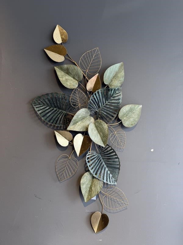 Metal Duvar Panosu 133x69cm Yaprak – Yeşil
