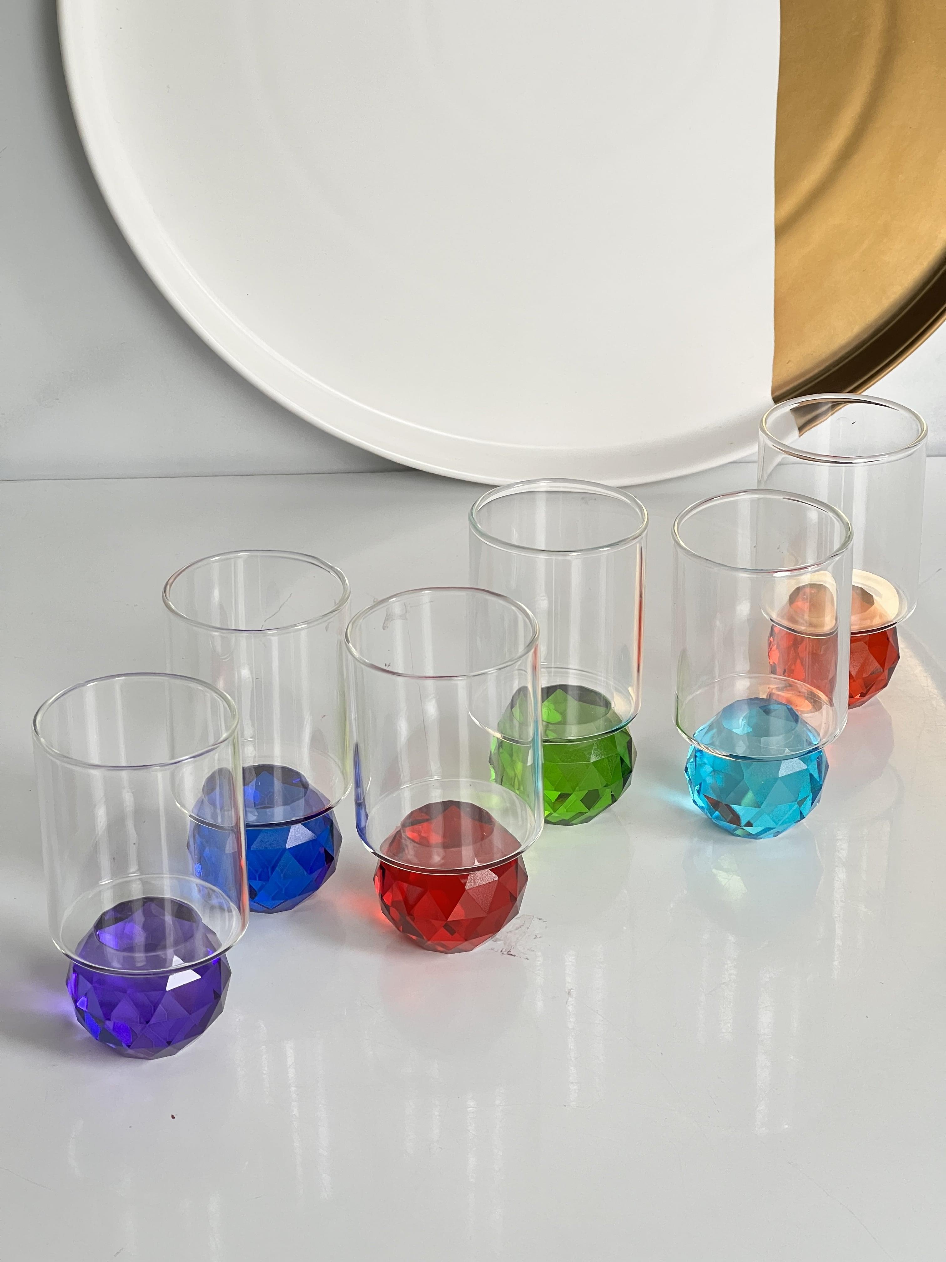 Mix Diamond Color Kahve Yanı Su Kadeh-100ml