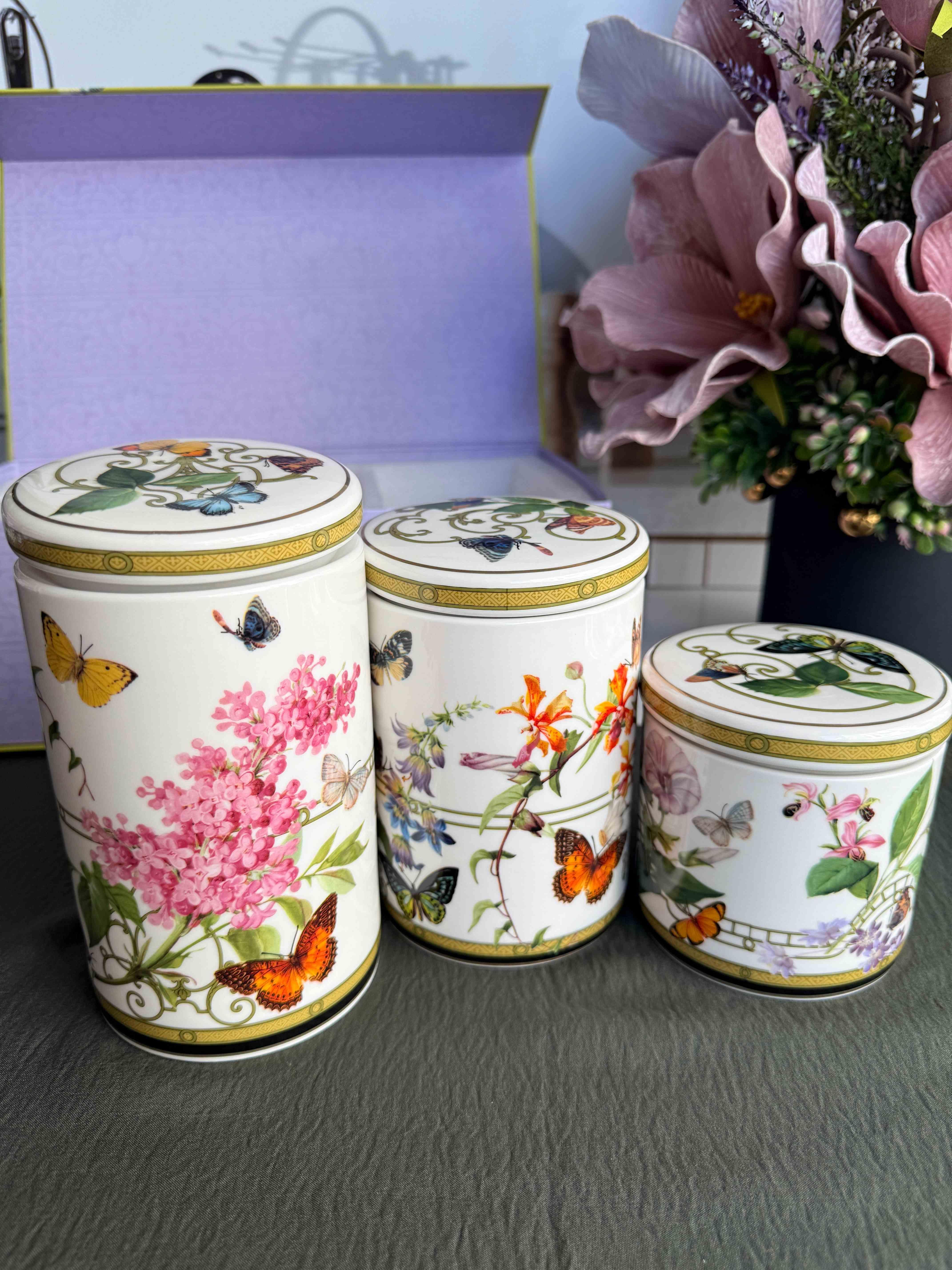 Muse Garden Porselen 3'lü Kavanoz Seti