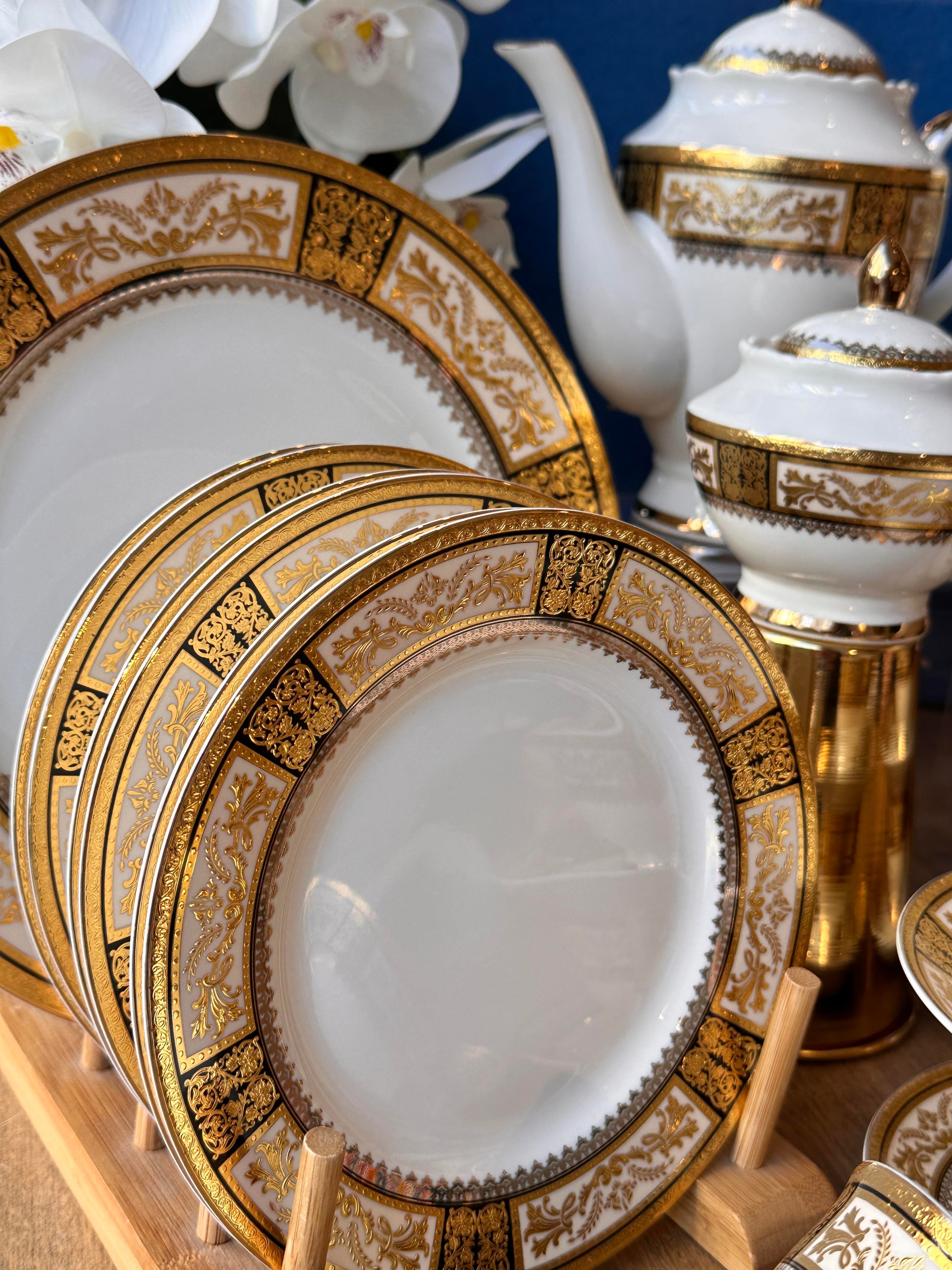 Palacıo 24 Parça Porselen Çay Seti 24K Altın