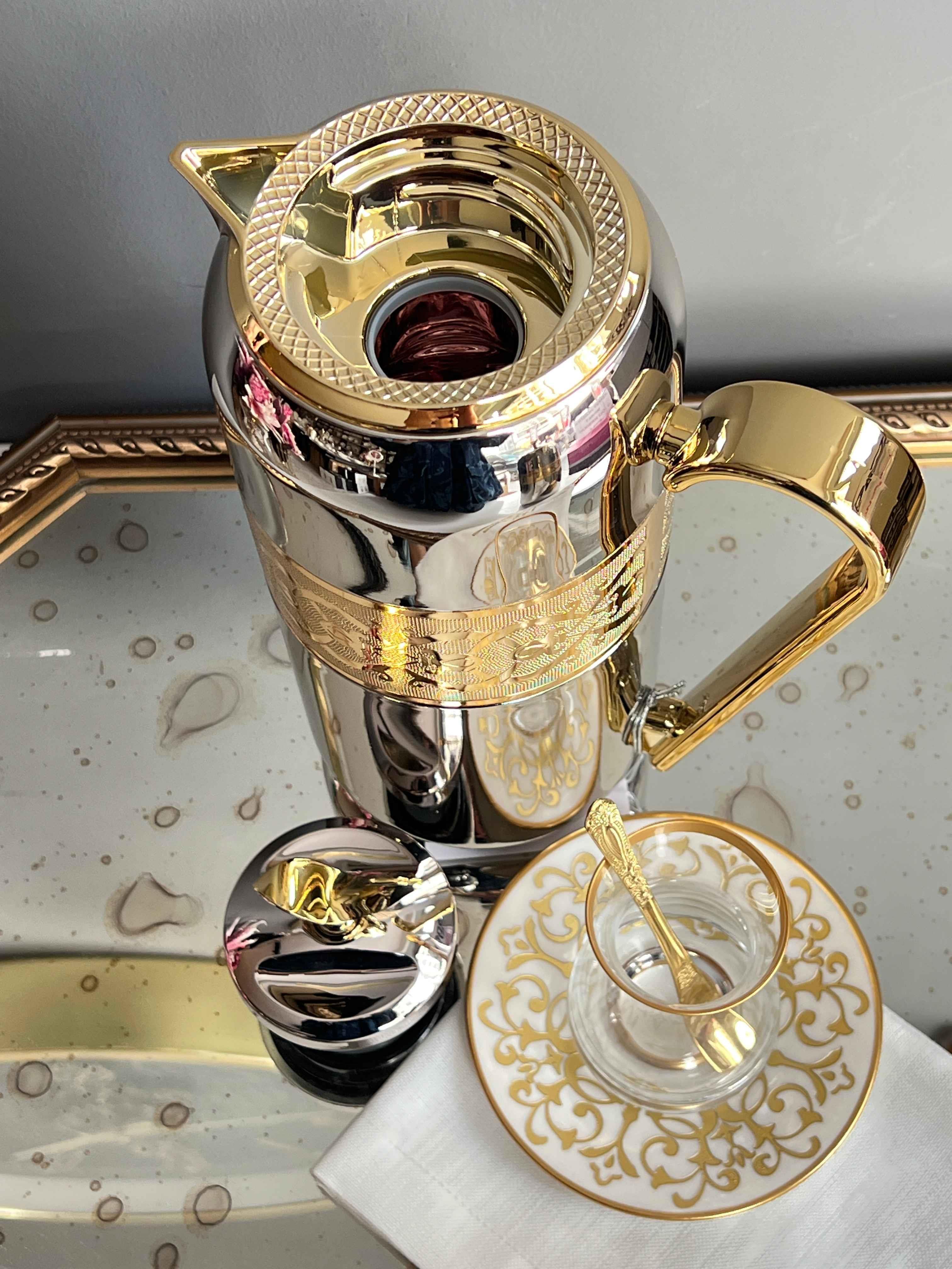 Parlak Nikel Gold Termos 2'li  2601B