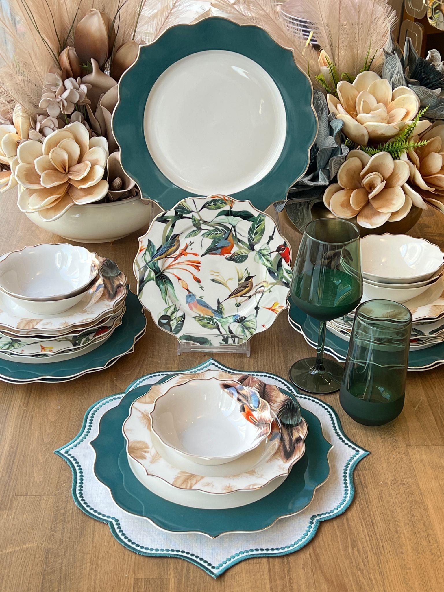 Pink&More Yemek Takımı Green Amazon 24 Parça 6 Kişilik