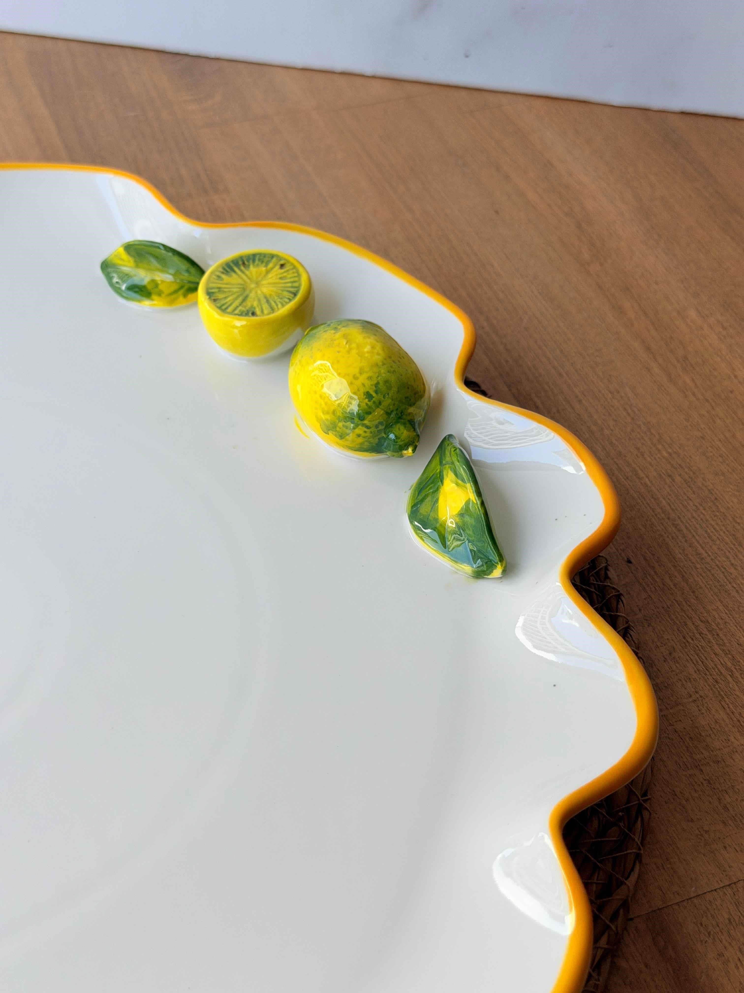 Porselen Amarillo Yuvarlak Sunum Tabak 35 cm
