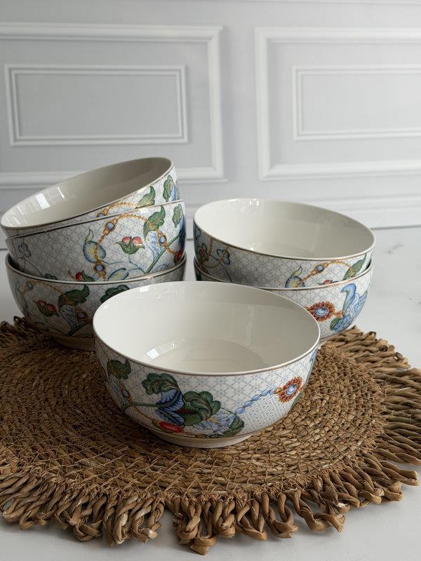Porselen Çorba Kasesi 6'Lı 14 Cm Azur