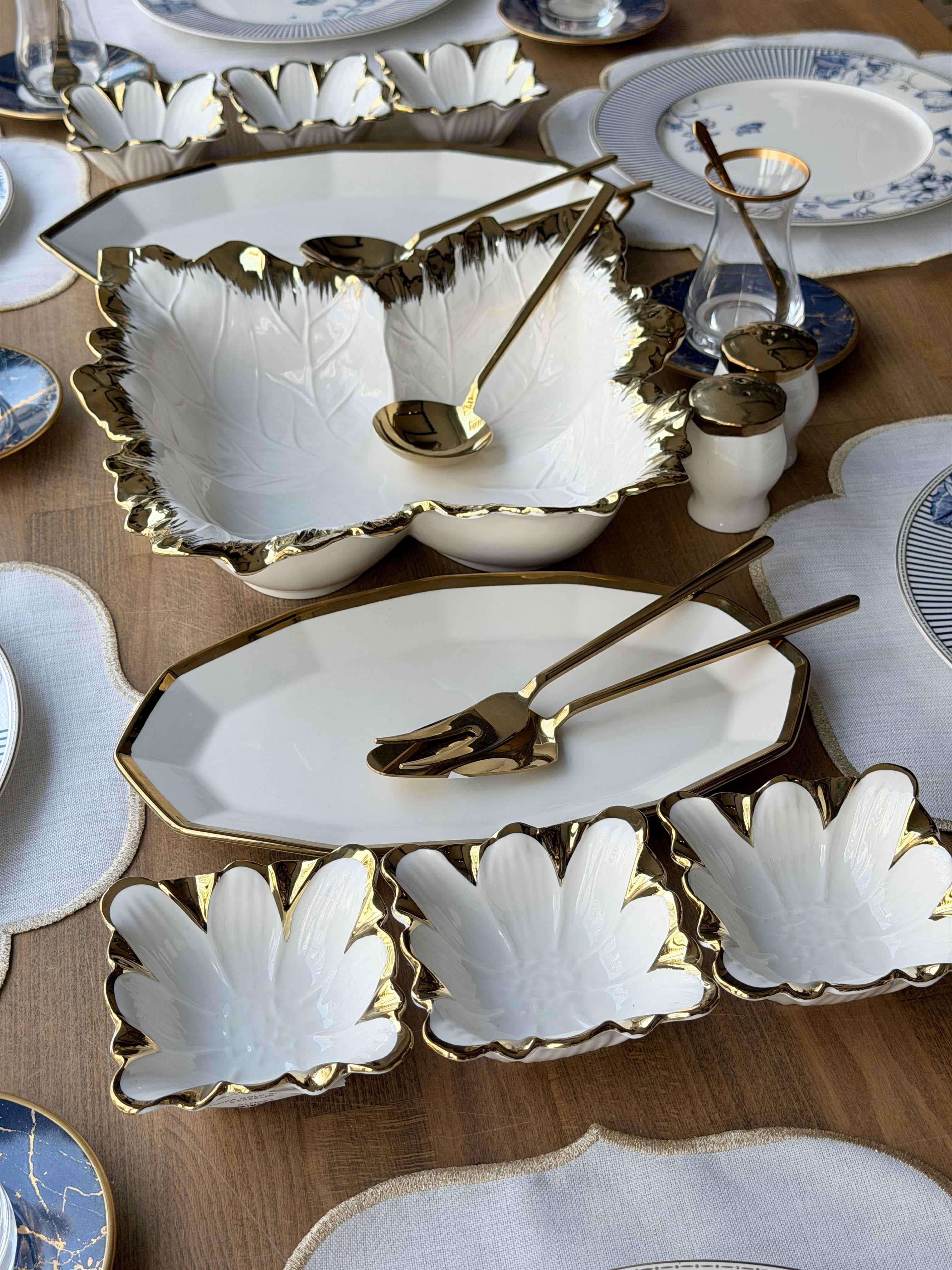 Porselen Kahvaltı Takımı 46 Parça 6 Kişilik Fiore