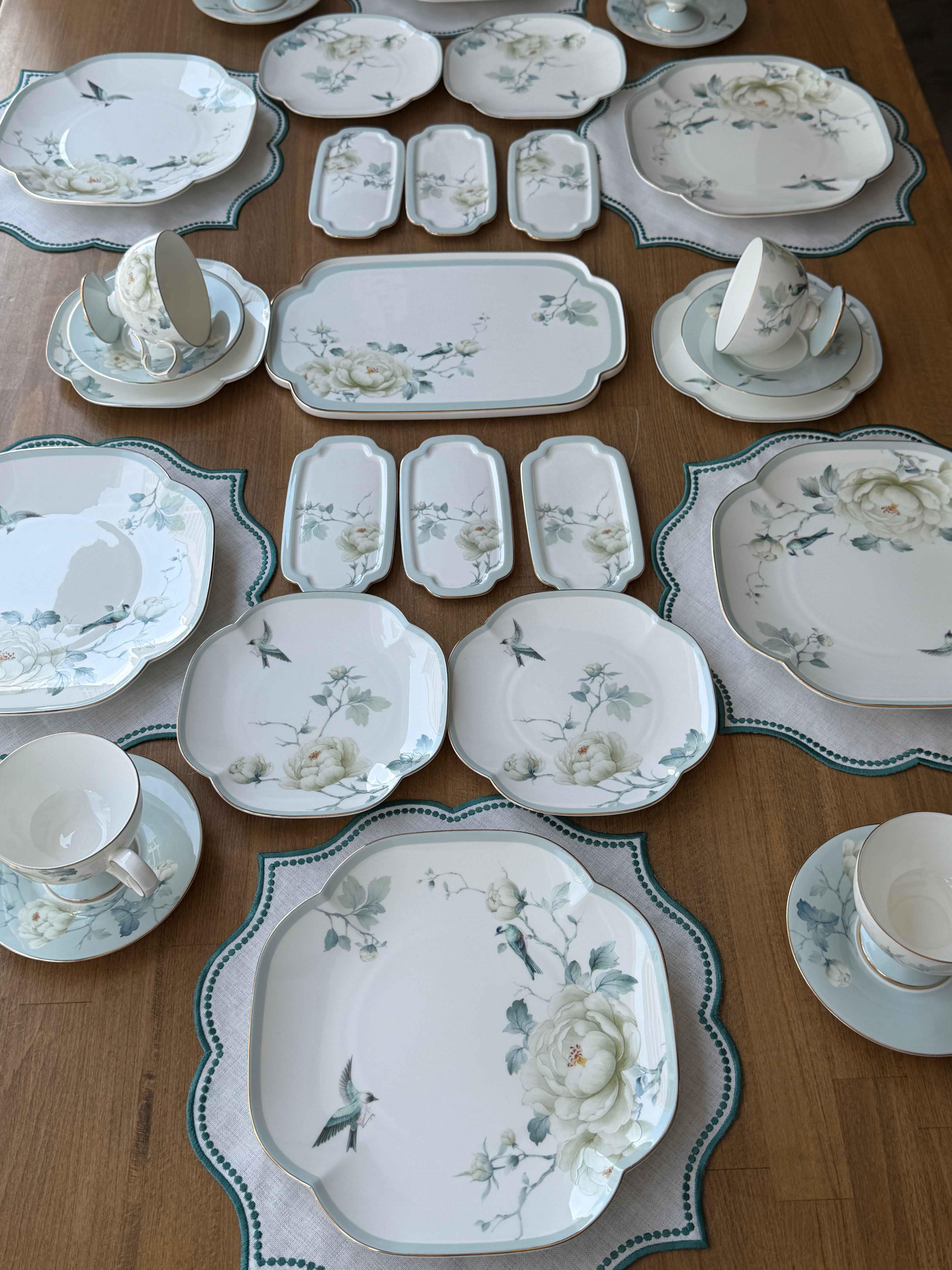 Porselen Kahvaltı Takımı 6 Kişilik 37 Parça Fleurs