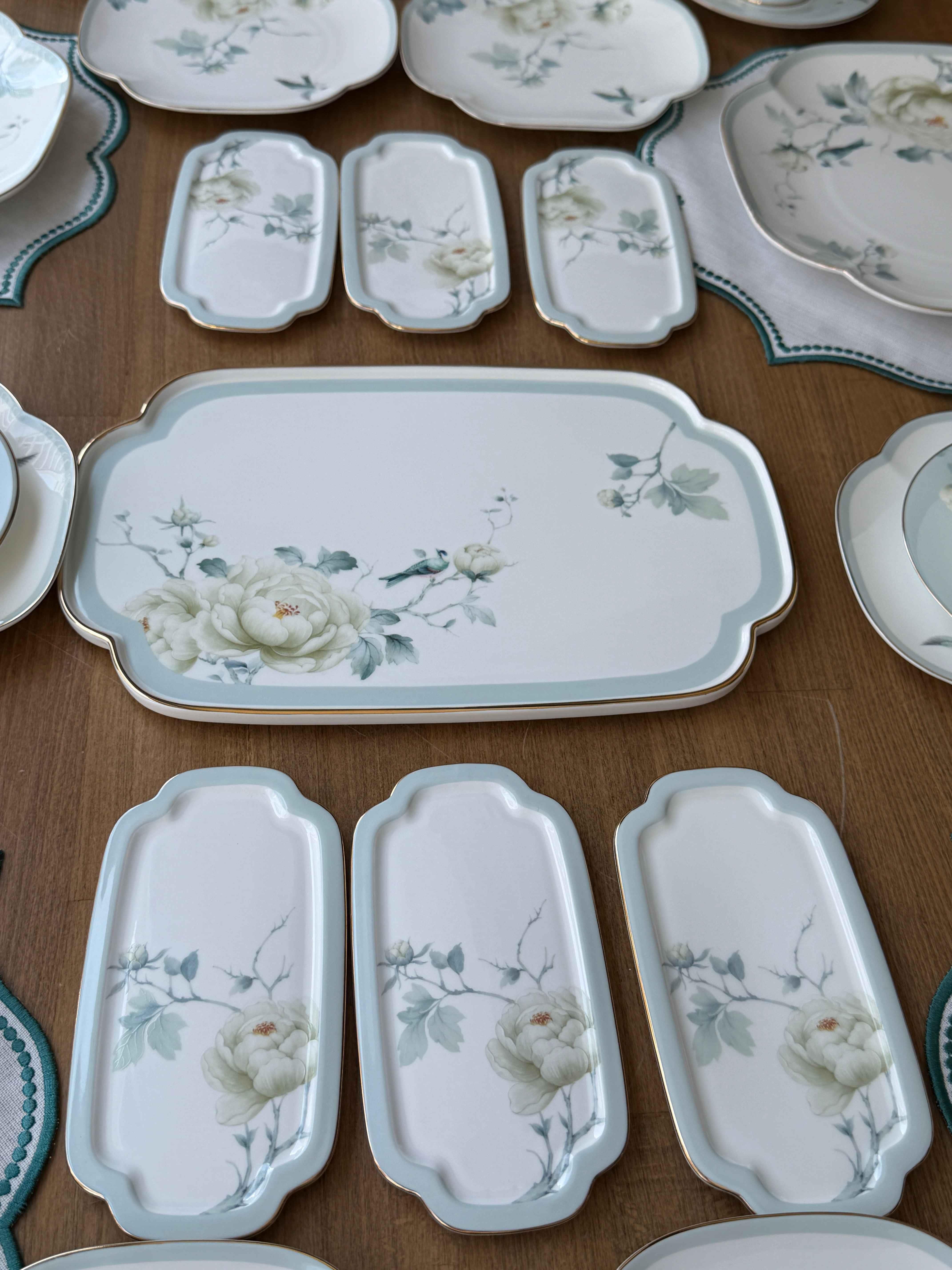 Porselen Kahvaltı Takımı 6 Kişilik 37 Parça Fleurs