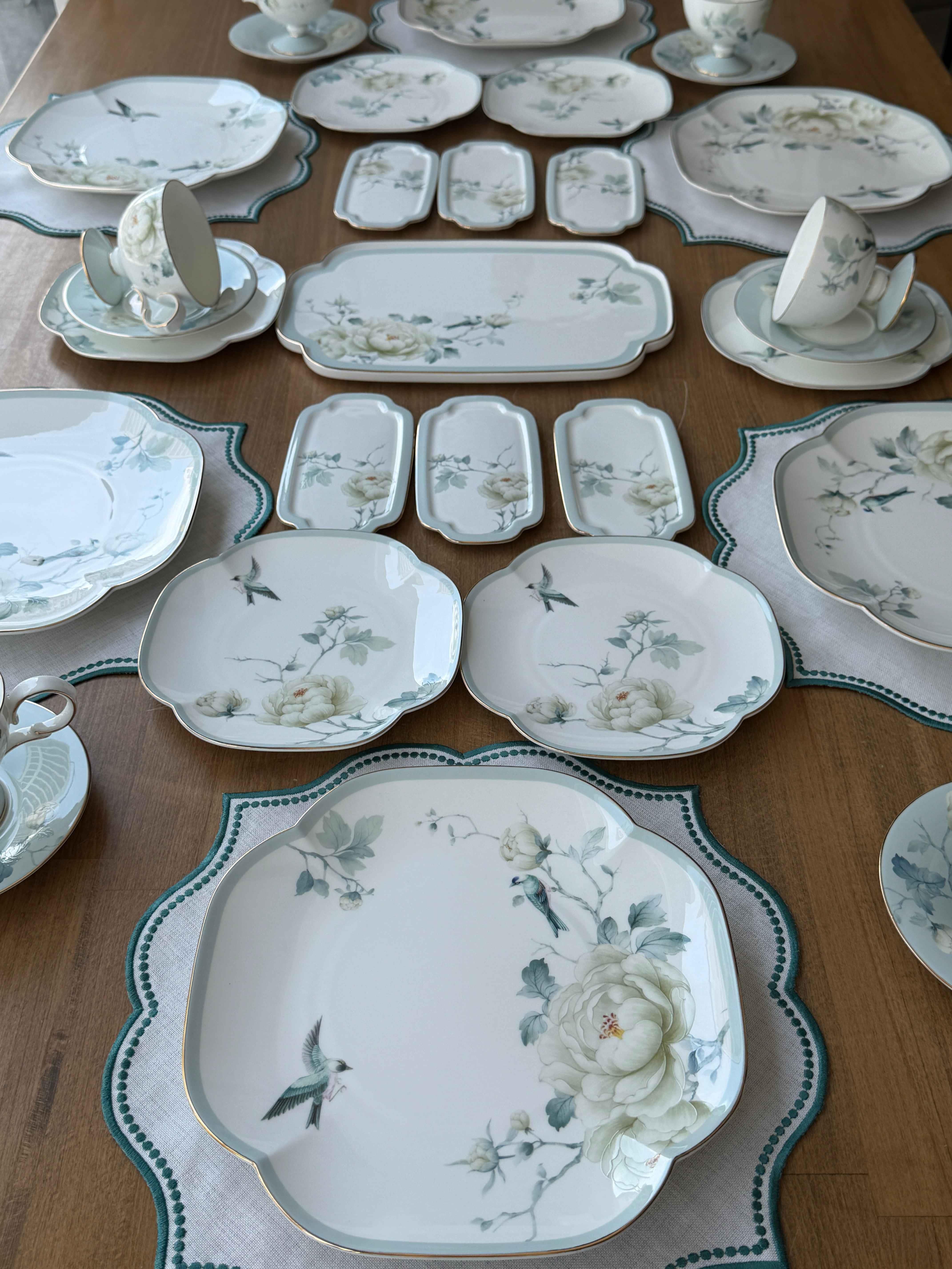 Porselen Kahvaltı Takımı 6 Kişilik 37 Parça Fleurs
