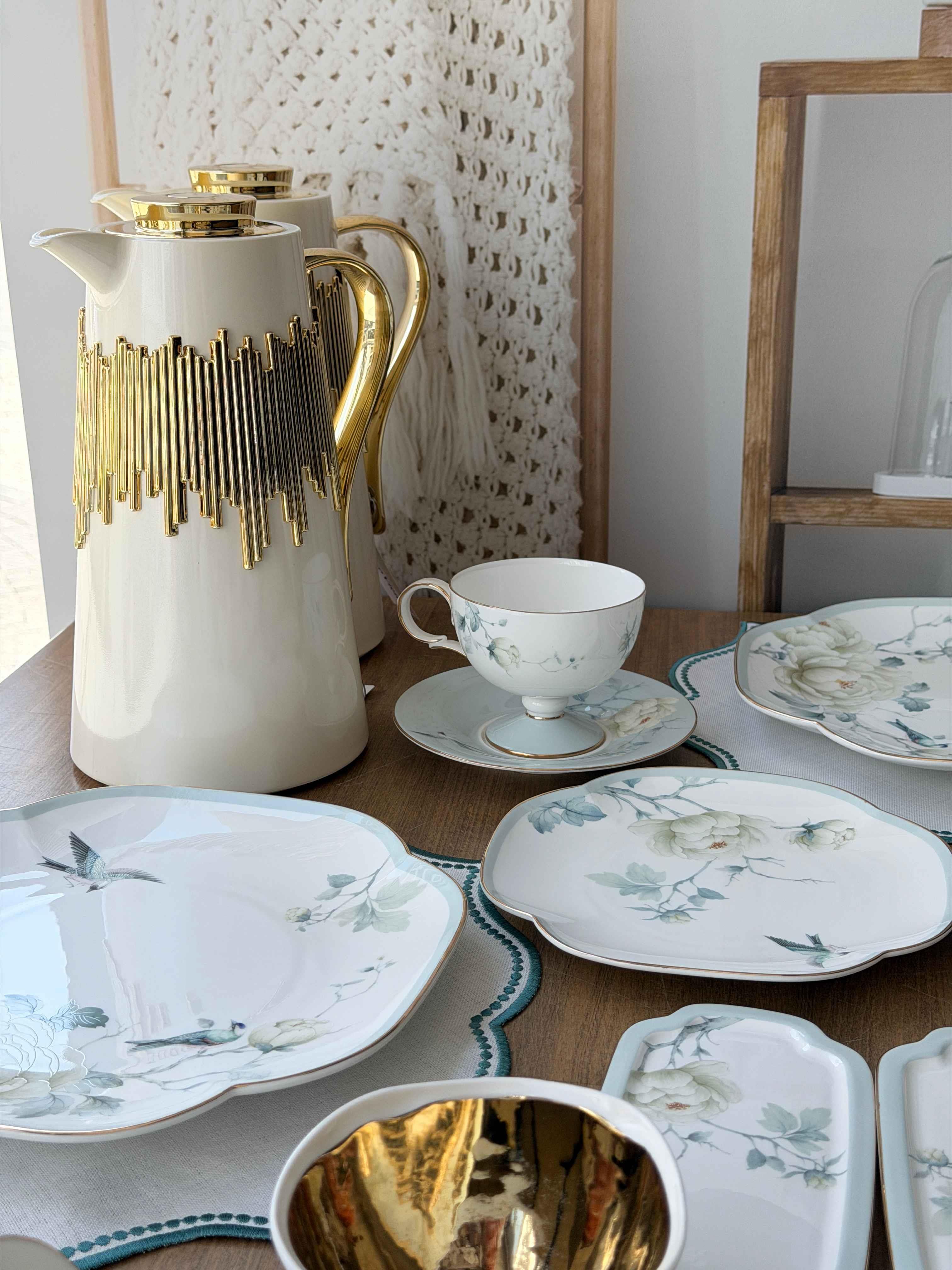 Porselen Kahvaltı Takımı 6 Kişilik 43 Parça Fleurs