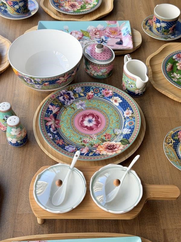Porselen Kahvaltı Takımı 6 Kişilik 43 Parça Floral