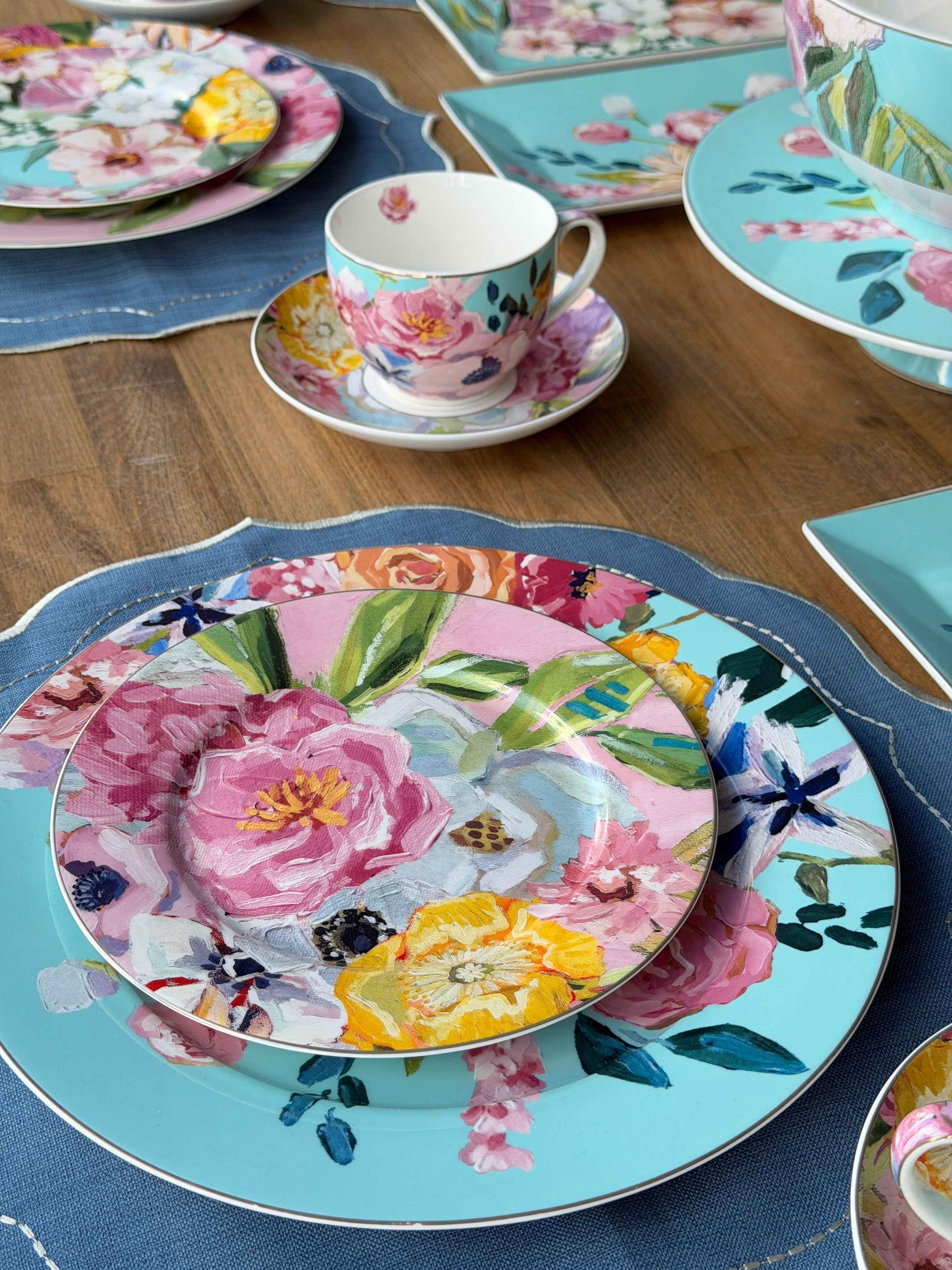 Porselen Kahvaltı Takımı 6 Kişilik 43 Parça Full Bloom
