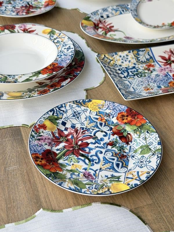 Porselen Kahvaltı ve Yemek Takımı 33 Parça 6 Kişilik Italy Garden 