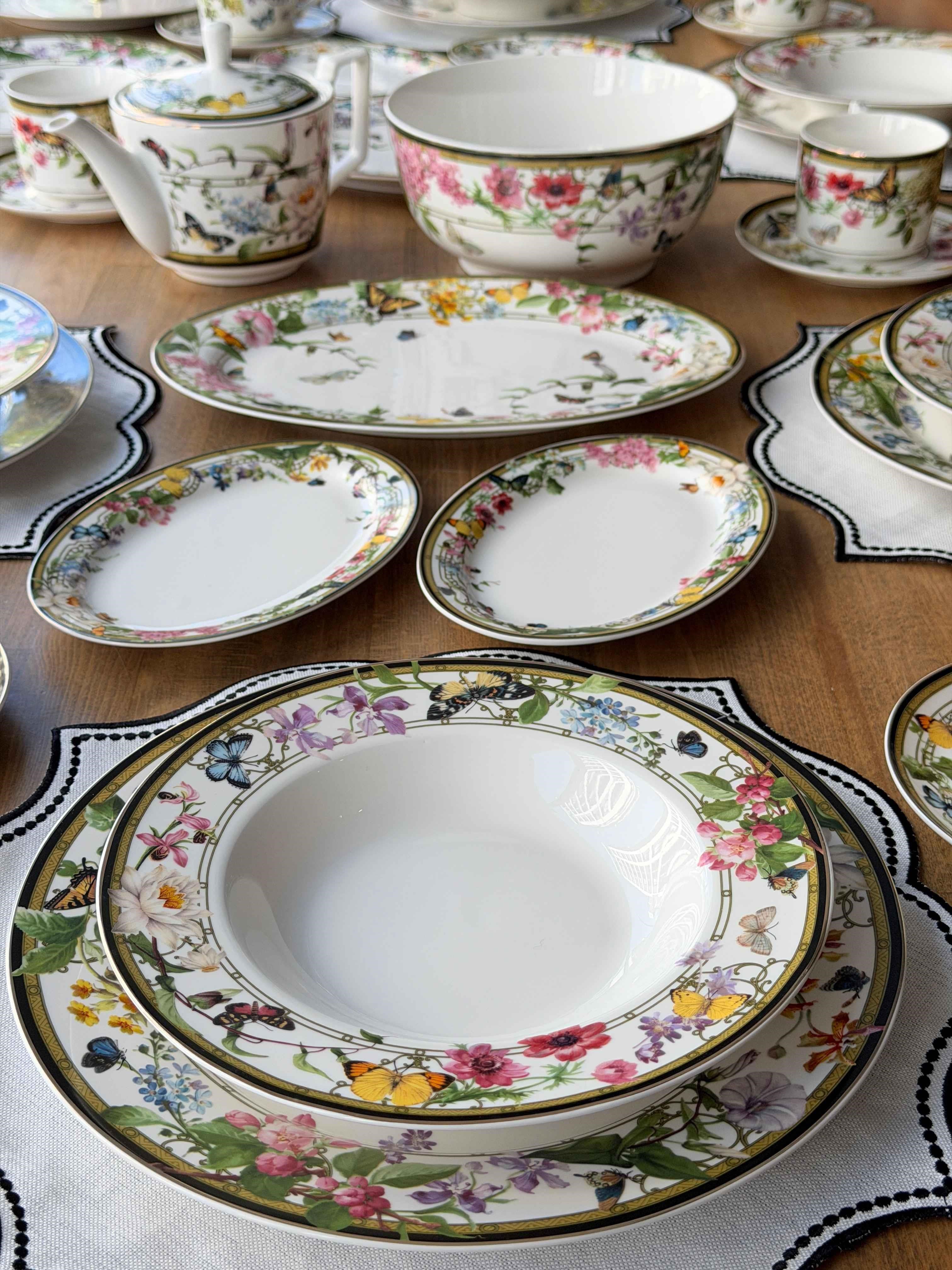 Porselen Kahvaltı ve Yemek Takımı 39 Parça 6 Kişilik Muse Garden 