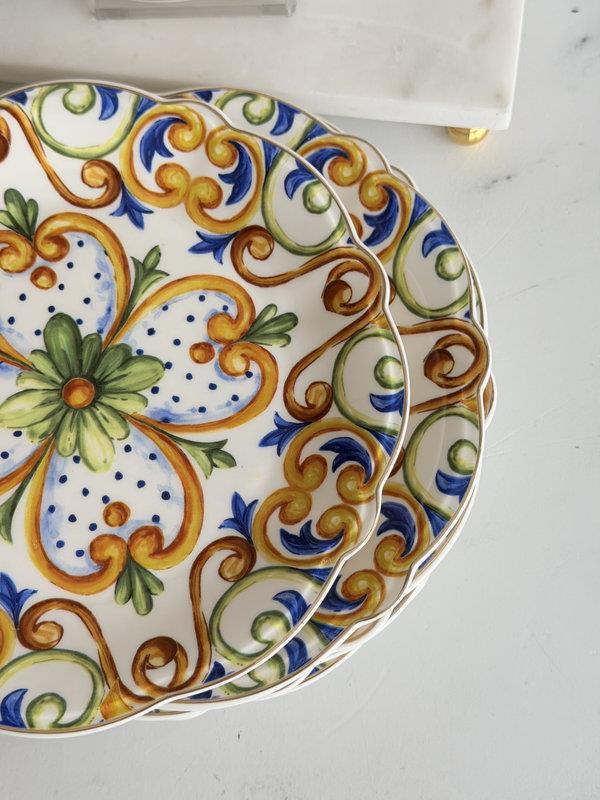 Porselen Pasta Tabak 6'Lı 19 Cm Amalfi