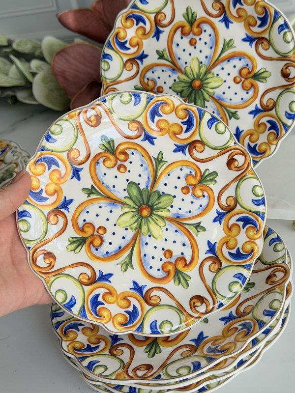 Porselen Pasta Tabak 6'Lı 19 Cm Amalfi