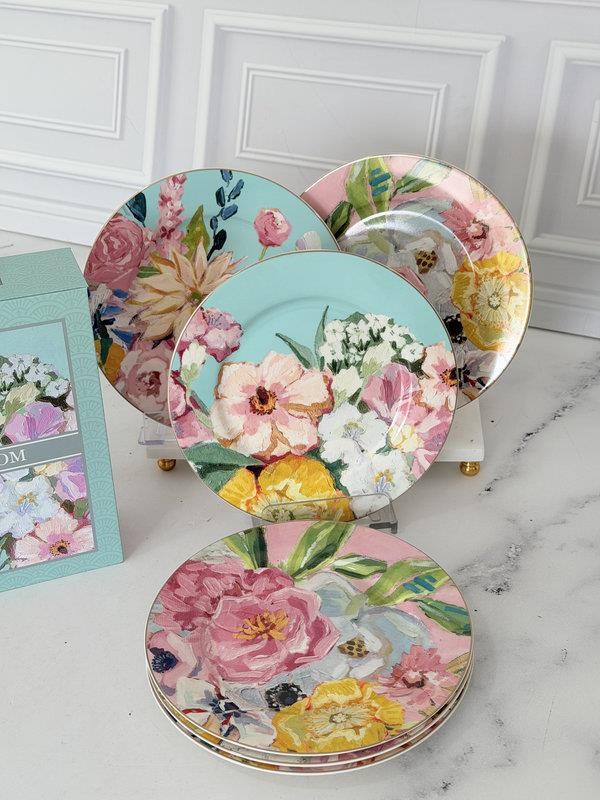 Porselen Pasta Tabak 6'lı 19 Cm Full Bloom