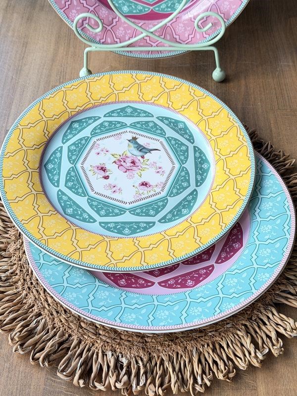 Porselen Pasta Tabak 6'lı 19cm Qush Mix
