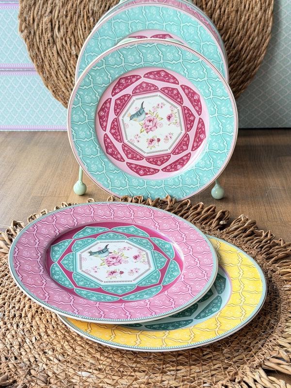 Porselen Pasta Tabak 6'lı 19cm Qush Mix