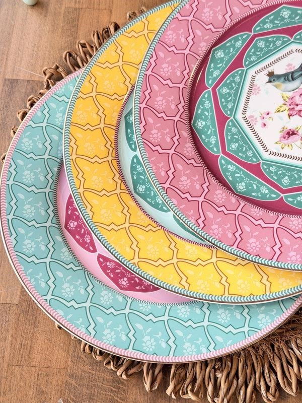 Porselen Pasta Tabak 6'lı 19cm Qush Mix