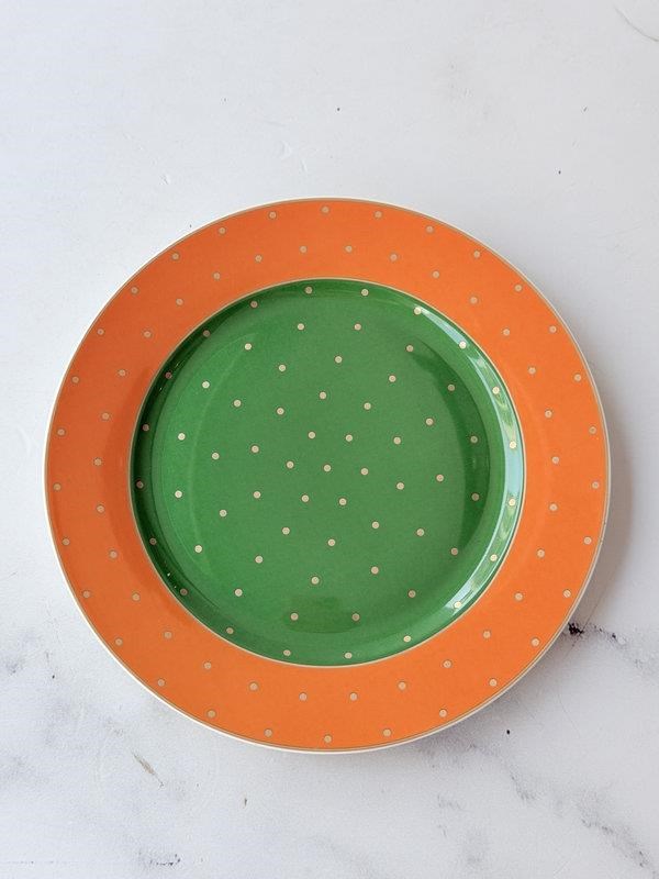 Porselen Pasta Tabak 6'lı 20cm Puantiye
