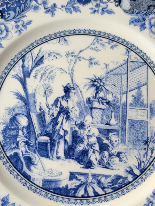 Porselen Servis Tabak 2'li 28 cm Blue Garden