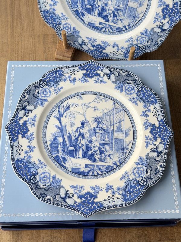 Porselen Servis Tabak 2'li 28 cm Blue Garden