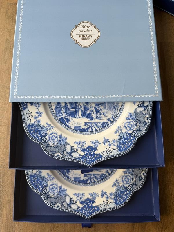Porselen Servis Tabak 2'li 28 cm Blue Garden
