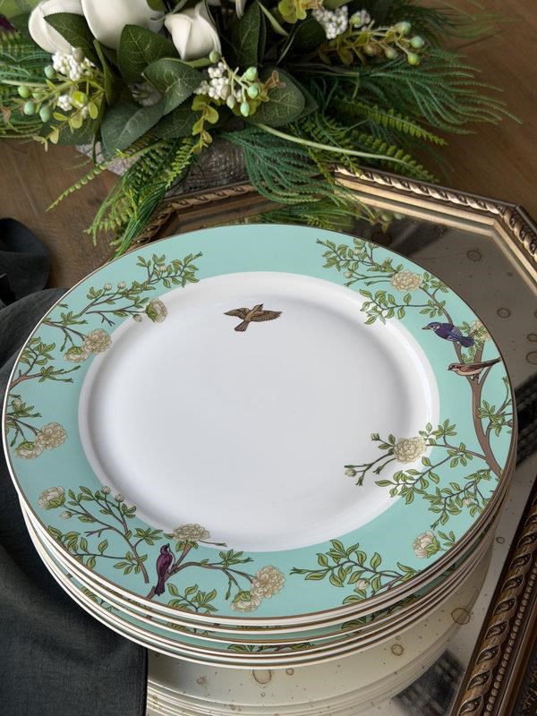 Porselen Servis Tabak 6'lı 26cm Secret Garden