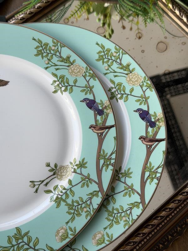 Porselen Servis Tabak 6'lı 26cm Secret Garden
