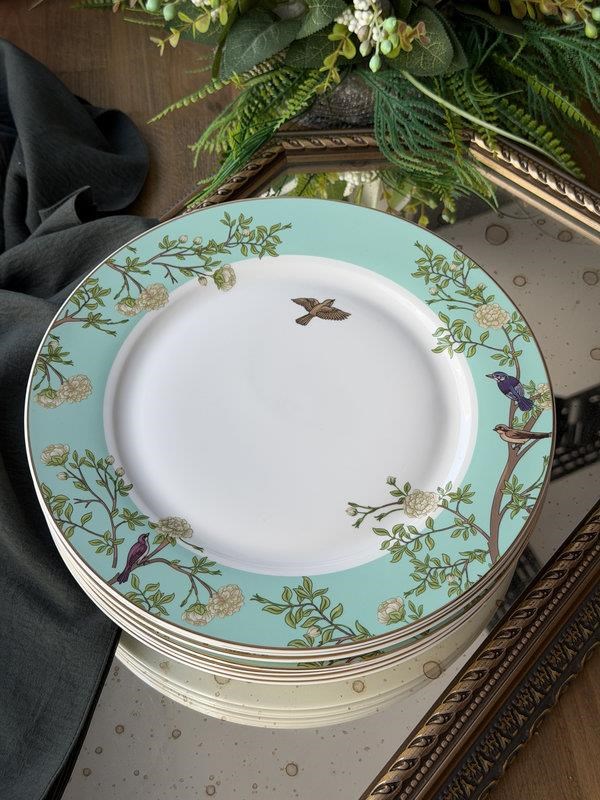 Porselen Servis Tabak 6'lı 26cm Secret Garden