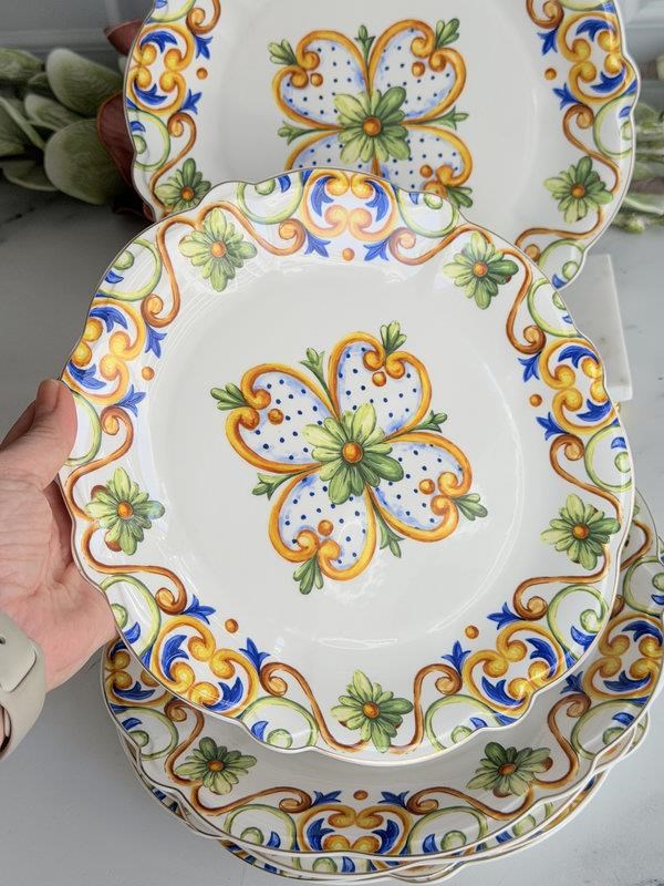 Porselen Servis Tabak 6'lı 27 Cm Amalfi