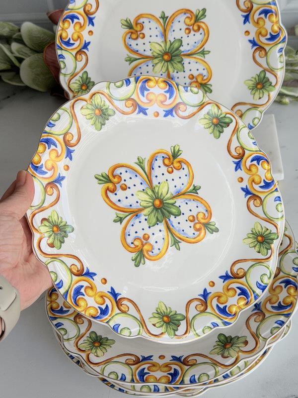 Porselen Servis Tabak 6'Lı 27 Cm Amalfi