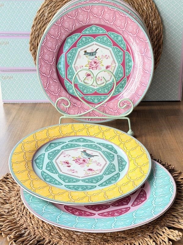 Porselen Servis Tabak 6'lı 27cm Qush Mix