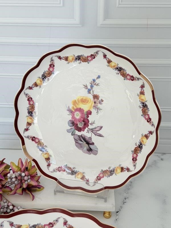 Porselen Servis Tabak 6'lı 27cm Romance
