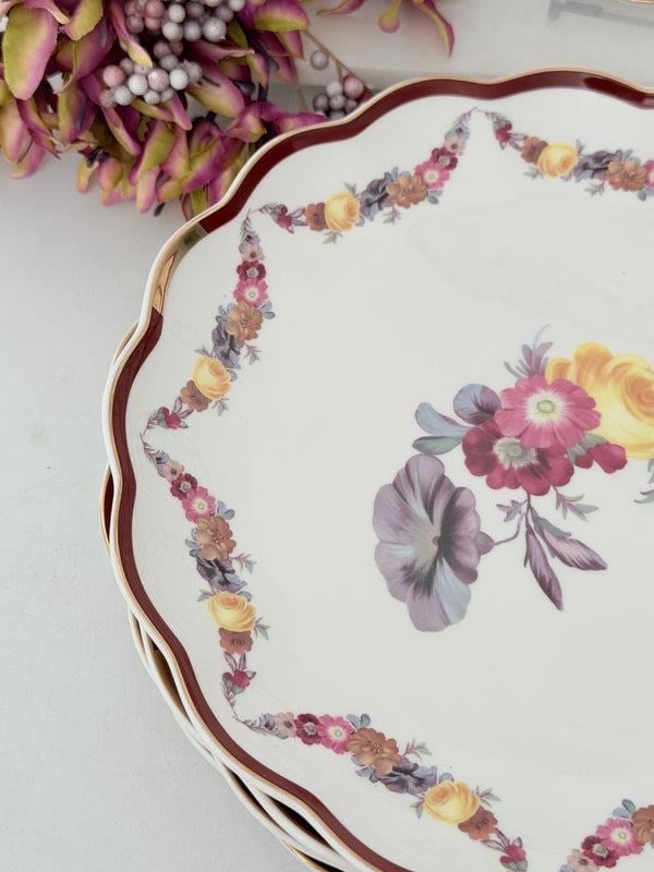 Porselen Servis Tabak 6'lı 27cm Romance
