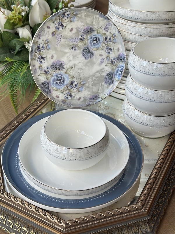 Porselen Yemek Takımı 24 Parça 6 Kişilik BlueRose