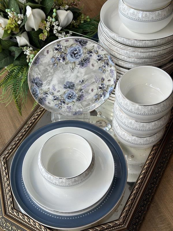 Porselen Yemek Takımı 24 Parça 6 Kişilik BlueRose