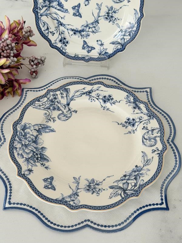Porselen Yemek Takımı 6 Kişilik 24 Parça Blue