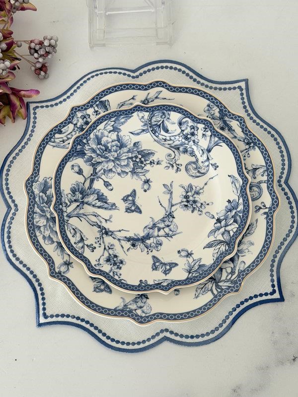 Porselen Yemek Takımı 6 Kişilik 24 Parça Blue