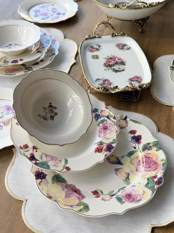 Porselen Yemek Takımı 6 Kişilik 33 Parça Rose