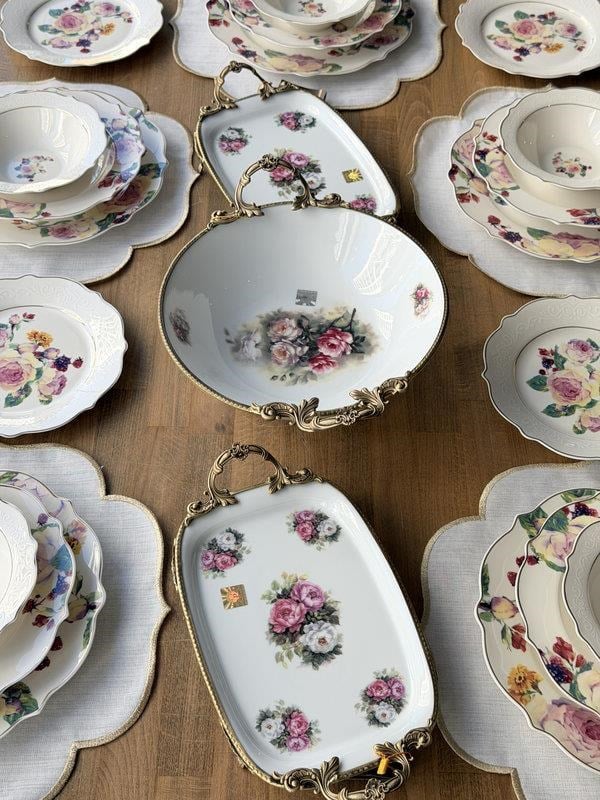 Porselen Yemek Takımı 6 Kişilik 33 Parça Rose