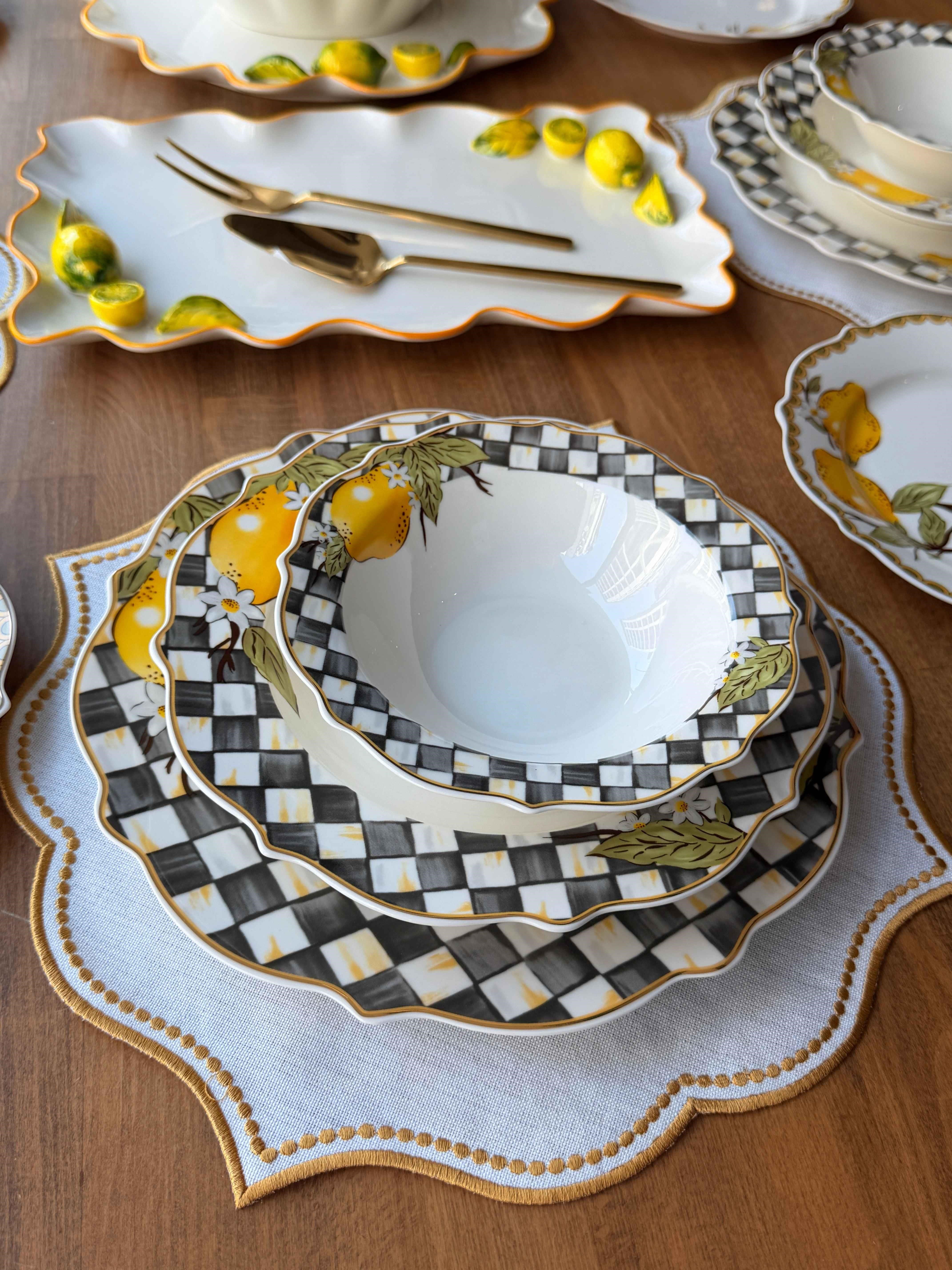 Porselen Yemek Takımı 6 Kişilik 39 Parça Amarillo 