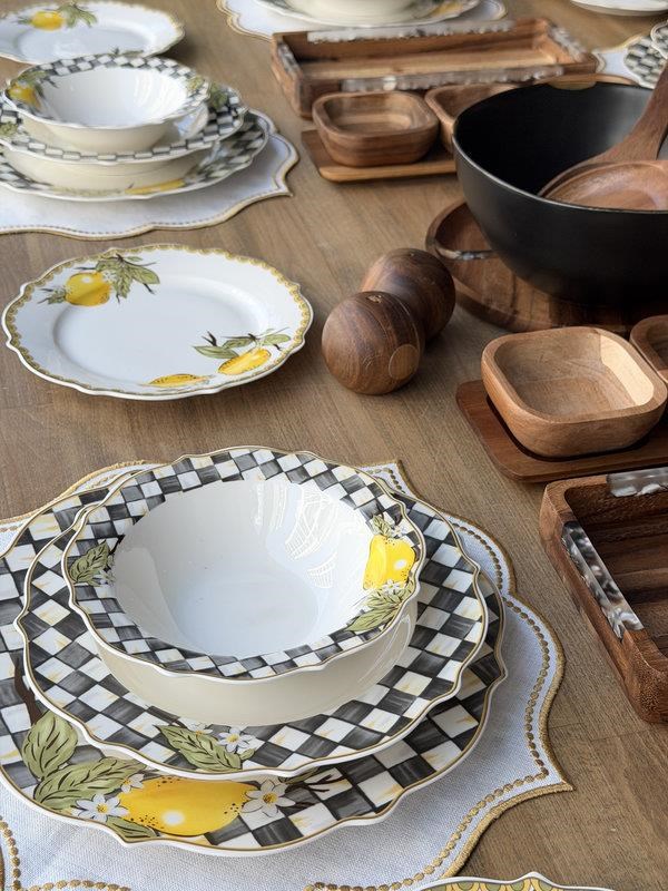 Porselen Yemek Takımı 6 Kişilik 46 Parça Amarillo Akasya