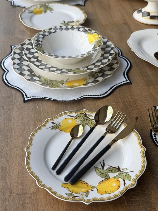 Porselen Yemek Takımı 6 Kişilik 82 Parça Amarillo