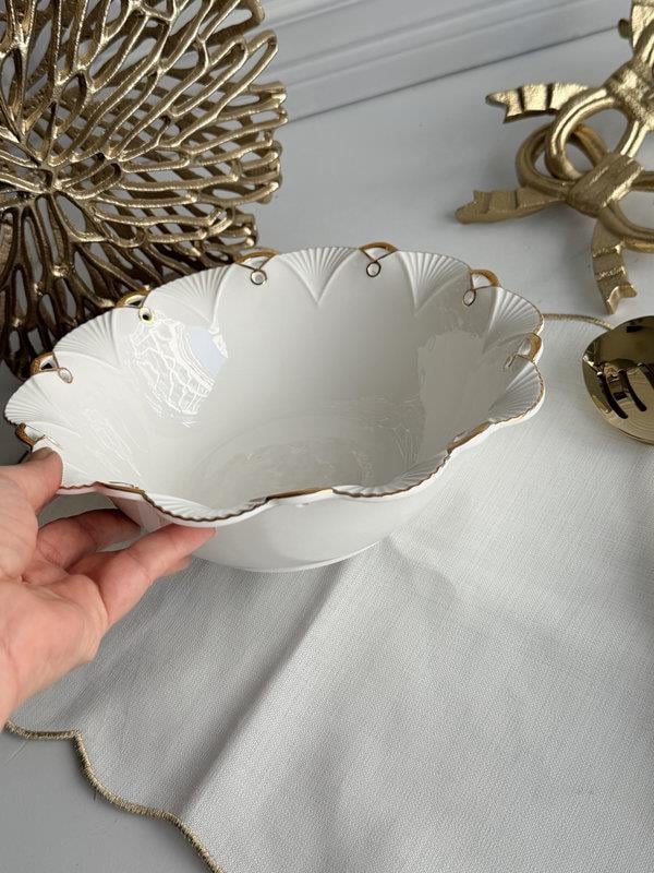 Porselen Yuvarlak Sunum Tabak Gold Lucca 25cm