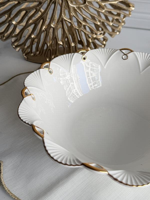 Porselen Yuvarlak Sunum Tabak Gold Lucca 25cm