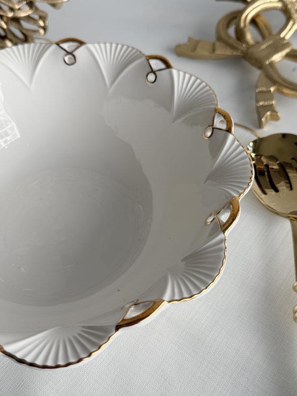 Porselen Yuvarlak Sunum Tabak Gold Lucca 25cm