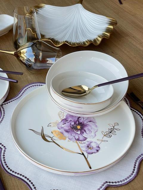 Pure Bone Modern Violet 24 Parça 6 Kişilik